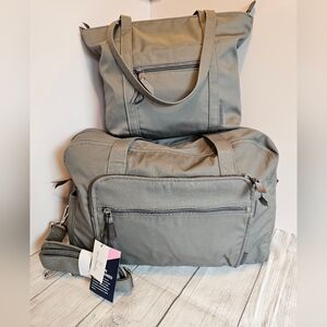 NWT Vera Bradley Weekender Bag & Small Tote Set-Galaxy Gray